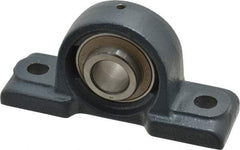 Value Collection - 5-1/2" OALBall Bearing Pillow Block - Cast Iron - Apex Tool & Supply