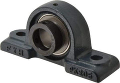 Value Collection - 5-1/2" OALBall Bearing Pillow Block - Cast Iron - Apex Tool & Supply