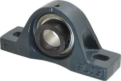 Value Collection - 5-1/2" OALBall Bearing Pillow Block - Cast Iron - Apex Tool & Supply