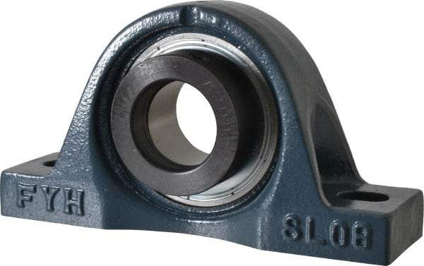 Value Collection - 7-1/8" OALBall Bearing Pillow Block - Cast Iron - Apex Tool & Supply