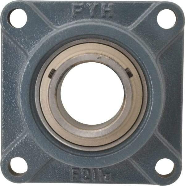Value Collection - 6-3/8" OALBall Bearing Pillow Block - Cast Iron - Apex Tool & Supply