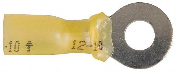 3M - 12-10 AWG Partially Insulated Crimp Connection Circular Ring Terminal - 1/4" Stud, Copper Contact - Apex Tool & Supply