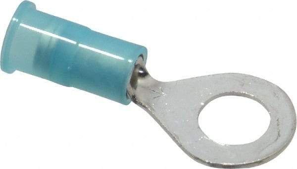 3M - 16-14 AWG Partially Insulated Crimp Connection Circular Ring Terminal - 1/4" Stud, Copper Contact - Apex Tool & Supply