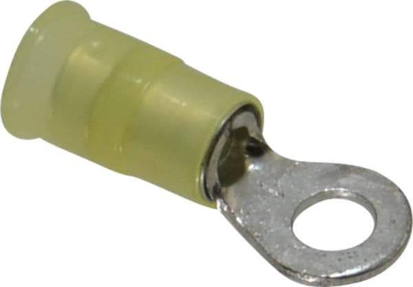 3M - 12-10 AWG Partially Insulated Crimp Connection Circular Ring Terminal - #10 Stud, Copper Contact - Apex Tool & Supply