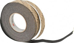 3M - Black Solid Color Anti-Slip Vinyl Tape - 1" Wide x 60' Long, Heavy/High Traffic - Apex Tool & Supply