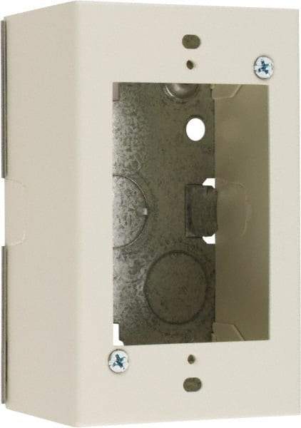 Wiremold - 1 Gang, (2) 1/2" Knockouts, Steel Rectangle Device Box - 4-5/8" Overall Height x 2-7/8" Overall Width x 1-3/4" Overall Depth - Apex Tool & Supply