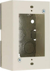 Wiremold - 1 Gang, (2) 1/2" Knockouts, Steel Rectangle Device Box - 4-5/8" Overall Height x 2-7/8" Overall Width x 1-3/4" Overall Depth - Apex Tool & Supply