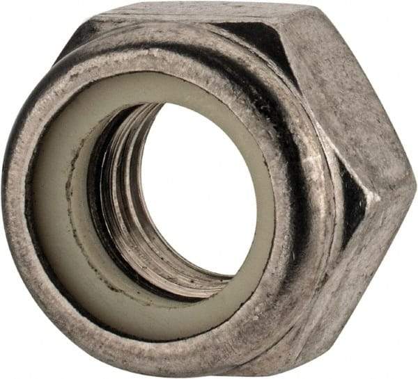 Value Collection - M14x2.00 Metric Coarse 18-8 & Austenitic Grade A2 Hex Lock Nut with Nylon Insert - 14mm High, Uncoated - Apex Tool & Supply