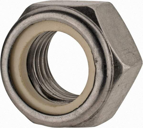 Value Collection - M20x2.50 Metric Coarse 18-8 & Austenitic Grade A2 Hex Lock Nut with Nylon Insert - 20mm High, Uncoated - Apex Tool & Supply
