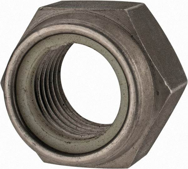 Value Collection - M27x3.00 Metric Coarse 18-8 & Austenitic Grade A2 Hex Lock Nut with Nylon Insert - 27mm High, Uncoated - Apex Tool & Supply