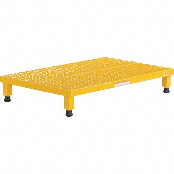 Vestil - 5" High x 24" Wide x 36" Deep, Yellow Step Stand - Steel, 500 Lb Capacity - Apex Tool & Supply