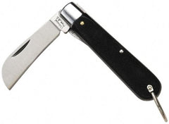 Ideal - 3-1/4" Blade, 6-1/2" OAL, Straight Lineman's Jack Knife - 6-1/2" OAL - Apex Tool & Supply