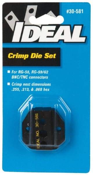 Ideal - RG-58, RG-59/62 Crimping Die Set - Use with Crimpmaster Ratcheting Crimp Tool - Apex Tool & Supply