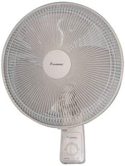 Comfort Zone - 16" Blade, 1/20 hp, 2,300 Max CFM, Single Phase Oscillating Wall Mounting Fan - 0.47 Amps, 120 Volts, 3 Speed - Apex Tool & Supply