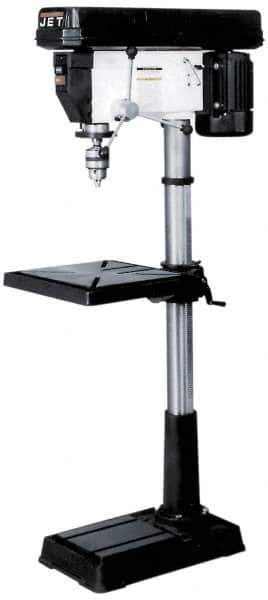 Jet - 20" Swing, Step Pulley Drill Press - 12 Speed, 1-1/2 hp, Single Phase - Apex Tool & Supply