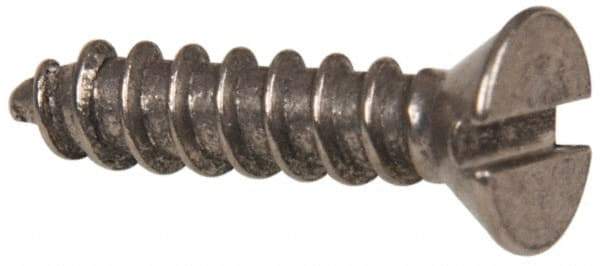 Value Collection - #6 Flat Head Slotted Sheet Metal Screw - Stainless Steel, 5/8" OAL, Grade 316 - Apex Tool & Supply