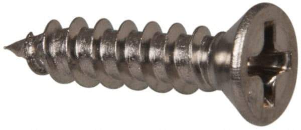 Value Collection - #6 Flat Head Phillips Sheet Metal Screw - Stainless Steel, 5/8" OAL, Grade 316 - Apex Tool & Supply