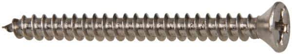 Value Collection - #6 Flat Head Phillips Sheet Metal Screw - Stainless Steel, 1-1/2" OAL, Grade 316 - Apex Tool & Supply