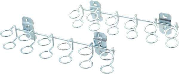 Triton - 3/4" ID, 9" Long 2 Pack, 9" Wide Multi-Ring Tool Holder 3/4" Ring ID & 1-3/4" Deep Pegboard Hooks - 1-3/4" Projection, Steel - Apex Tool & Supply
