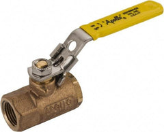 Apollo - 1/2" Pipe, Standard Port, Bronze Standard Ball Valve - 2 Piece, NPT Ends, Locking Lever Handle, 600 WOG, 150 WSP - Apex Tool & Supply