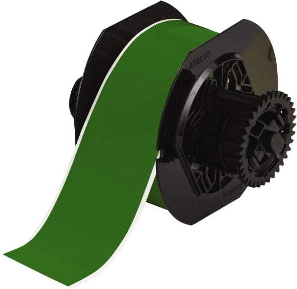 Brady - 2-1/4" Wide, Green Vinyl Labels - For BBP30 Label Printer, BBP33 Label Printer, BBP35 Multicolor Sign & Label Printer, BBP37 Color & Cut Sign & Label Printer, BradyPrinter S3100, BBP31 Sign & Label Printer - Apex Tool & Supply