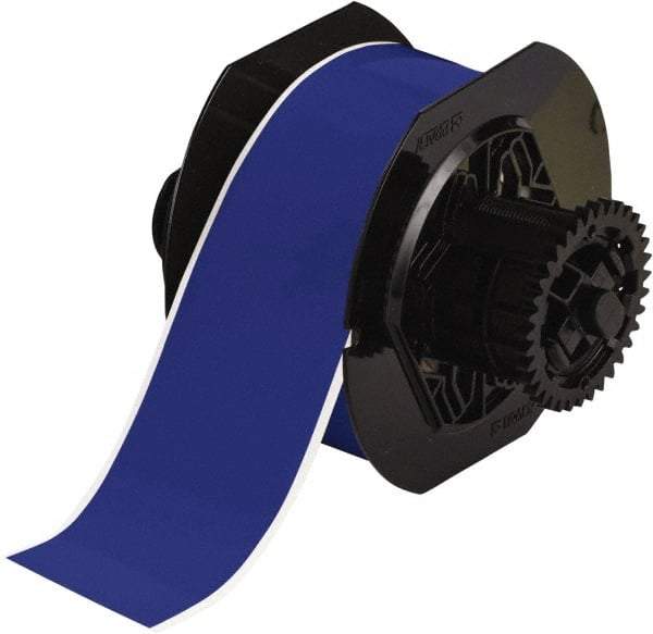Brady - 2-1/4" Wide, Blue Vinyl Labels - For BBP30 Label Printer, BBP33 Label Printer, BBP35 Multicolor Sign & Label Printer, BBP37 Color & Cut Sign & Label Printer, BradyPrinter S3100, BBP31 Sign & Label Printer - Apex Tool & Supply