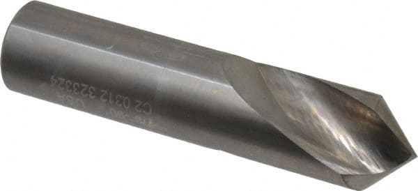 Accupro - 7/8" Body Diam, 90°, 4" OAL, Solid Carbide Spotting Drill - Apex Tool & Supply