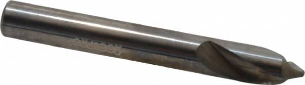 Accupro - 8mm Body Diam, 90°, 63mm OAL, Solid Carbide Spotting Drill - Apex Tool & Supply