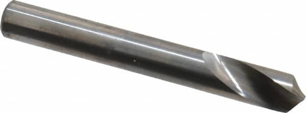 Accupro - 8mm Body Diam, 120°, 63mm OAL, Solid Carbide Spotting Drill - Apex Tool & Supply