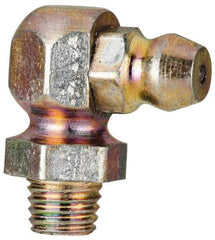 Value Collection - 90° Head Angle, 1/4-28 Steel Thread-Forming Grease Fitting - 9.53mm Hex - Apex Tool & Supply
