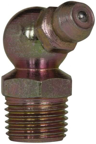 Value Collection - 65° Head Angle, 1/8 NPT Steel Standard Grease Fitting - 11.11mm Hex - Apex Tool & Supply