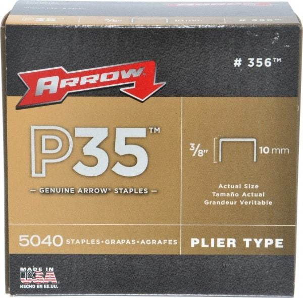 Arrow - 3/8" Wide Crown Staples - 3/8" Leg Length - Apex Tool & Supply