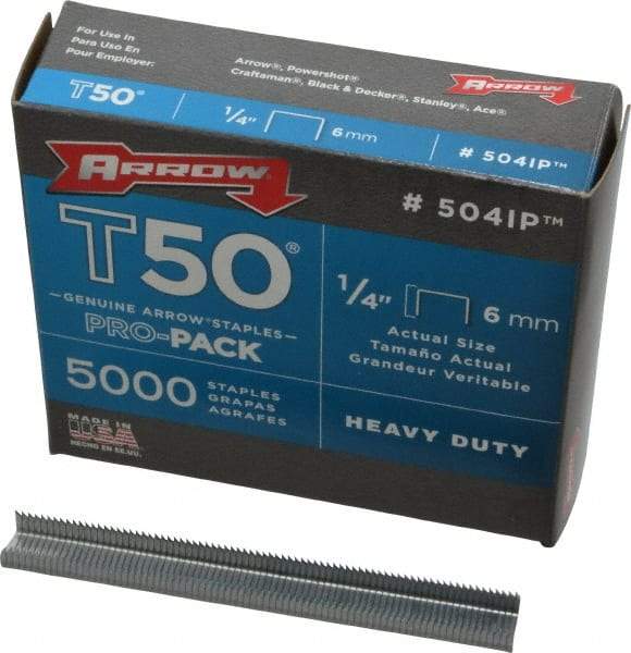 Arrow - 3/8" Wide Heavy Duty Staples - 1/4" Leg Length - Apex Tool & Supply