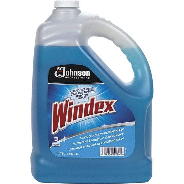 Windex - 1 Gal Bottle Ammonia Glass Cleaner - Use on Chrome, Hard Surfaces, Plexiglass, Stainless Steel - Apex Tool & Supply