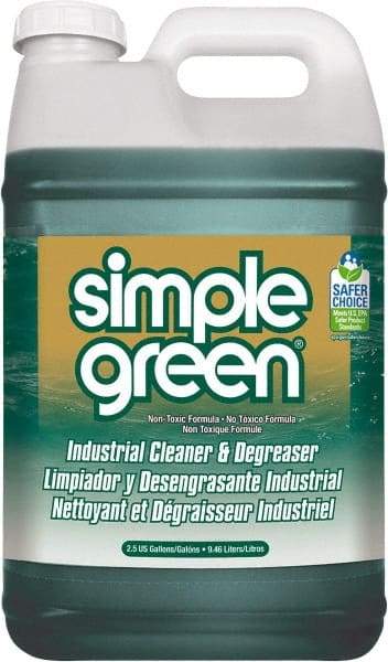 Simple Green - 2.5 Gal Bottle Cleaner/Degreaser - Liquid, Biodegradable, Concentrated, Unscented - Apex Tool & Supply