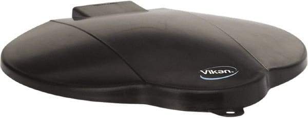 Vikan - 3 Gal Polypropylene Pail Lid - Black, For Use with 5694 - Apex Tool & Supply