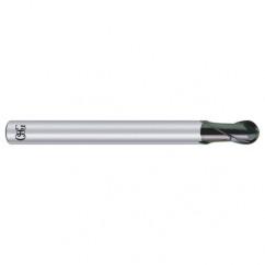 1/4" Dia. - 3" OAL - Carbide - Ball End HP End Mill-2 FL - Apex Tool & Supply