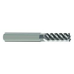 12mm Dia. - 83mm OAL - 45° Helix Bright Carbide End Mill - 6 FL - Apex Tool & Supply