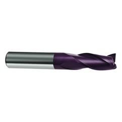 1/4 Dia. x 2-1/2 Overall Length 3-Flute Square End Solid Carbide SE End Mill-Round Shank-Center Cut-Firex - Apex Tool & Supply