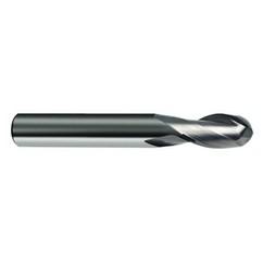 3/16" Dia. - 2" OAL - 30 Helix Bright CBD Ball Nose EM - 2 FL - Apex Tool & Supply