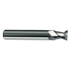 3mm Dia. - 50mm OAL - 45° Helix Bright Carbide End Mill - 2 FL - Apex Tool & Supply