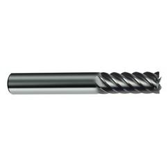14mm Dia. - 83mm OAL - 45° Helix Bright Carbide End Mill - 6 FL - Apex Tool & Supply