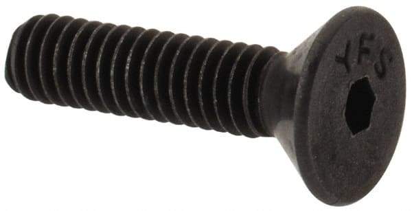 Value Collection - #4-48 UNF Hex Socket Drive, Flat Screw - Alloy Steel, Black Oxide Finish, Fully Threaded, 1/2" OAL - Apex Tool & Supply