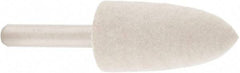Value Collection - 3/4" Diam, 1/4" Shank Diam, Bullet Shaped Mounted Bob - Hard Density, 1-1/2" Head Length, 2" Shank Length, Wool Felt - Apex Tool & Supply
