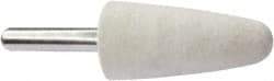 Value Collection - 3/4" Diam, 1/4" Shank Diam, Conical Shaped Mounted Bob - Hard Density, 1-1/2" Head Length, 2" Shank Length, Wool Felt - Apex Tool & Supply