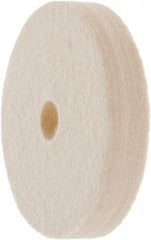Value Collection - 3" Diam x 1/2" Thick Unmounted Buffing Wheel - 1 Ply, Polishing Wheel, 1/2" Arbor Hole, Hard Density - Apex Tool & Supply