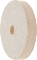 Value Collection - 3" Diam x 1/2" Thick Unmounted Buffing Wheel - 1 Ply, Polishing Wheel, 1/2" Arbor Hole, Medium Density - Apex Tool & Supply