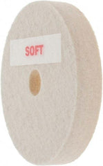 Value Collection - 3" Diam x 1/2" Thick Unmounted Buffing Wheel - 1 Ply, Polishing Wheel, 1/2" Arbor Hole, Soft Density - Apex Tool & Supply