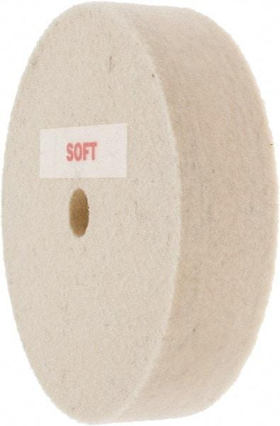 Value Collection - 4" Diam x 1" Thick Unmounted Buffing Wheel - 1 Ply, Polishing Wheel, 1/2" Arbor Hole, Medium Density - Apex Tool & Supply