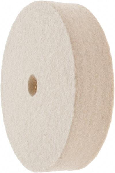 Value Collection - 4" Diam x 1" Thick Unmounted Buffing Wheel - 1 Ply, Polishing Wheel, 1/2" Arbor Hole, Soft Density - Apex Tool & Supply